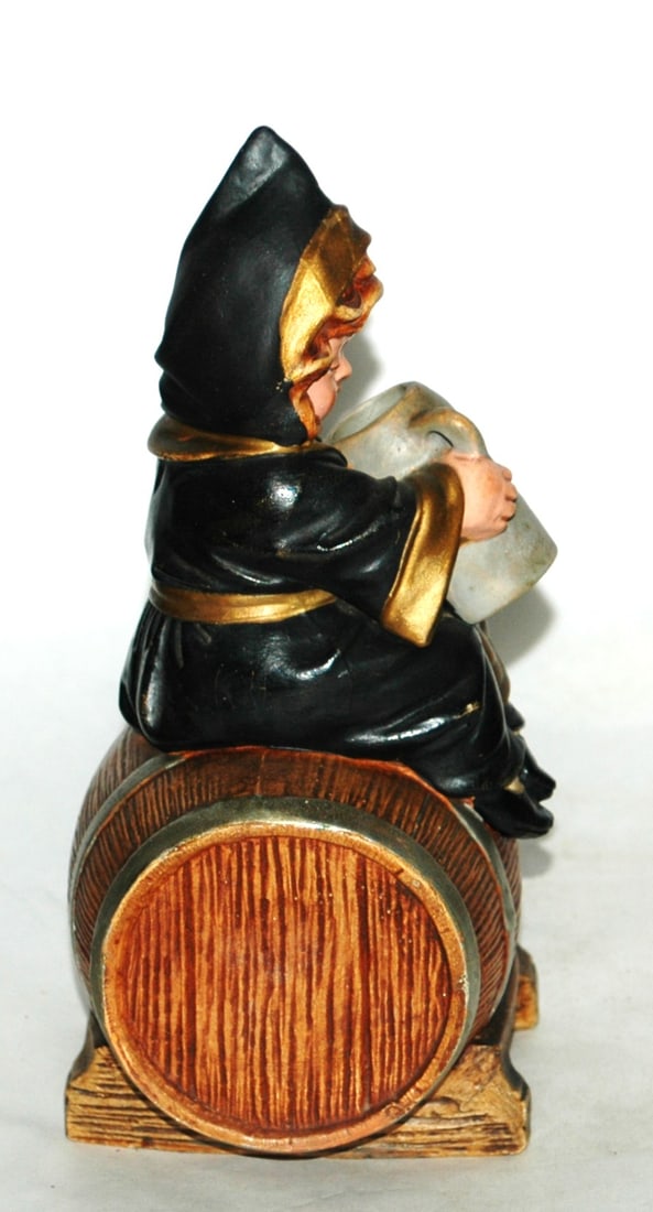 Terracotta Munich Child on Barrel w Large HB Stein - 3
