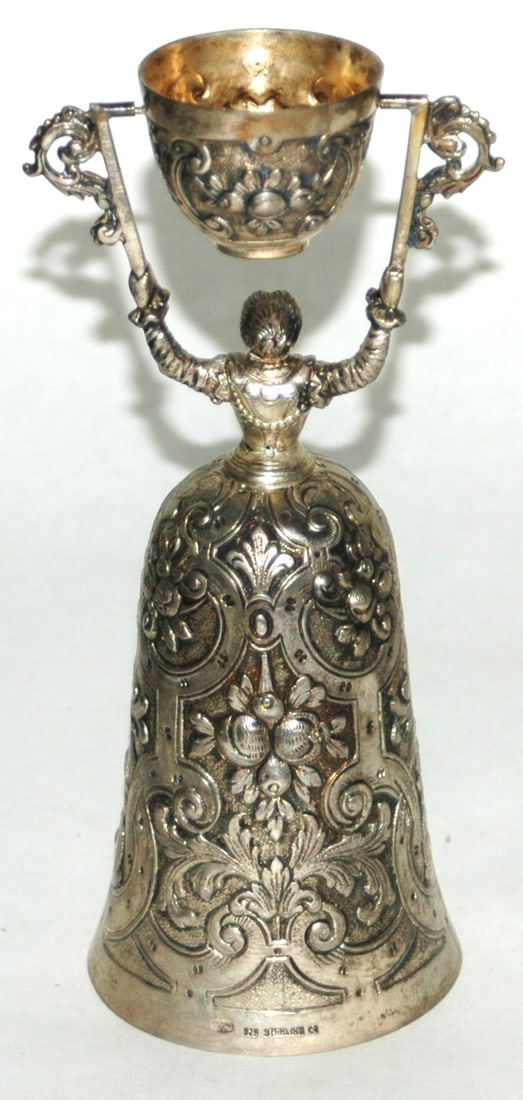 Silver Marks Relief Floral Wedding Beaker - 3