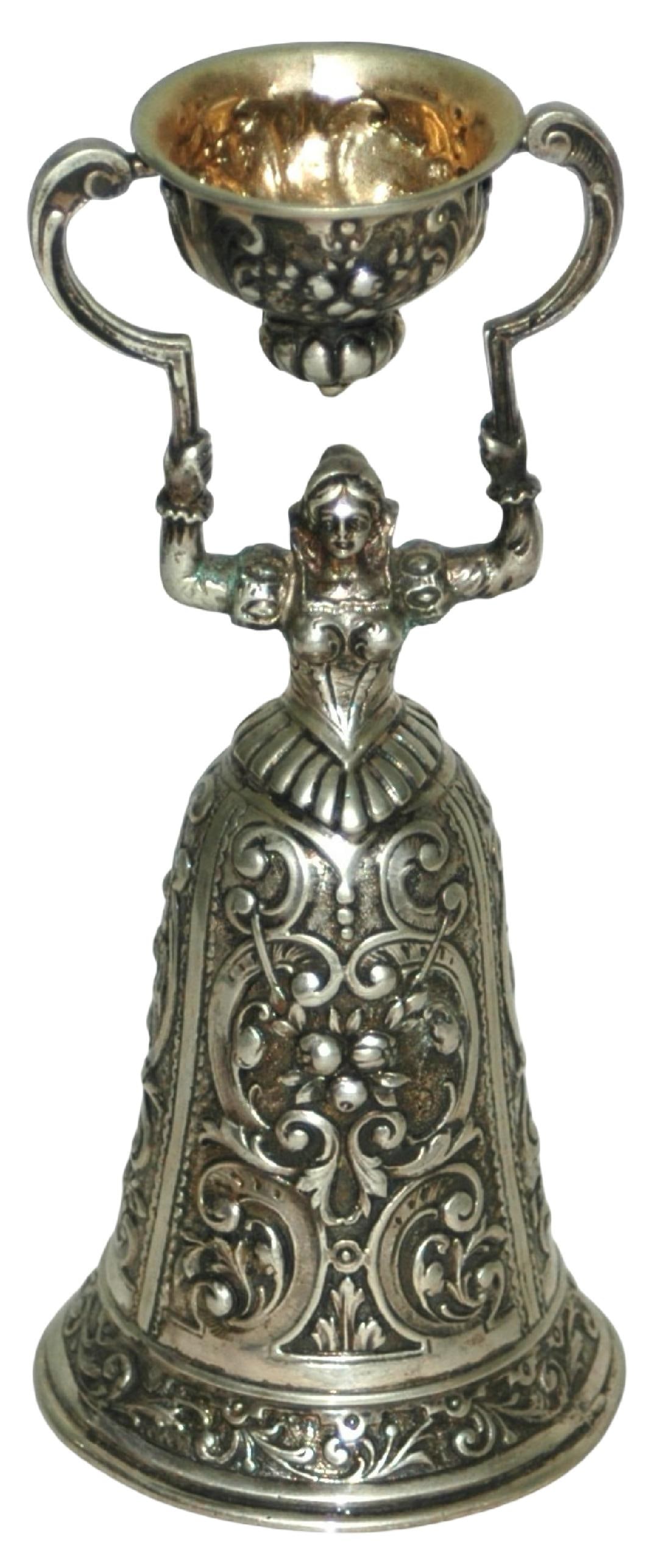 Silver Floral Relief Design Wedding Beaker (1 of 3)