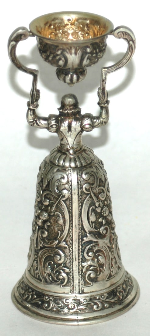 Silver Floral Relief Design Wedding Beaker - 3