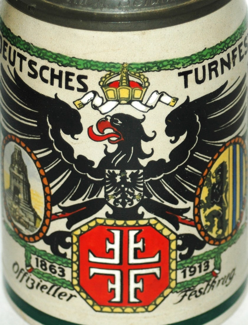 Turnfest 4F Eagle Design Franz Ringer Stein - 2