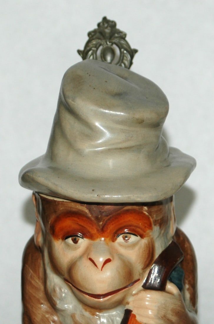 Monkey w Guitar & Top Hat Character Stein - 2