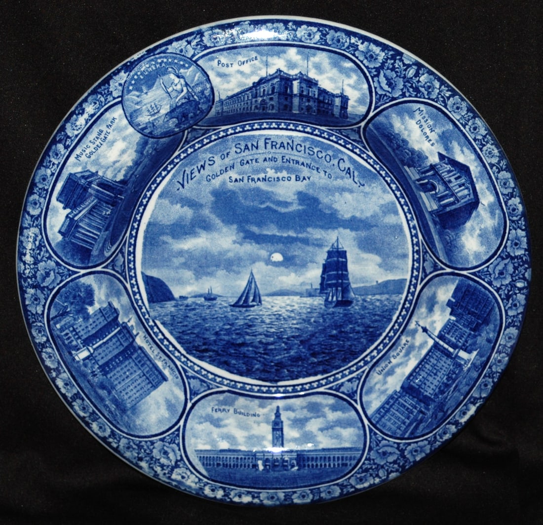 San Francisco Views Staffordshire Plate (1 of 2)