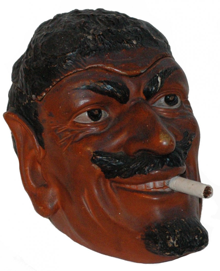 Devil Jon Maresh Terracotta Tobacco Jar: JM Tobacco Jar. Devil. Original hole for cigarette.