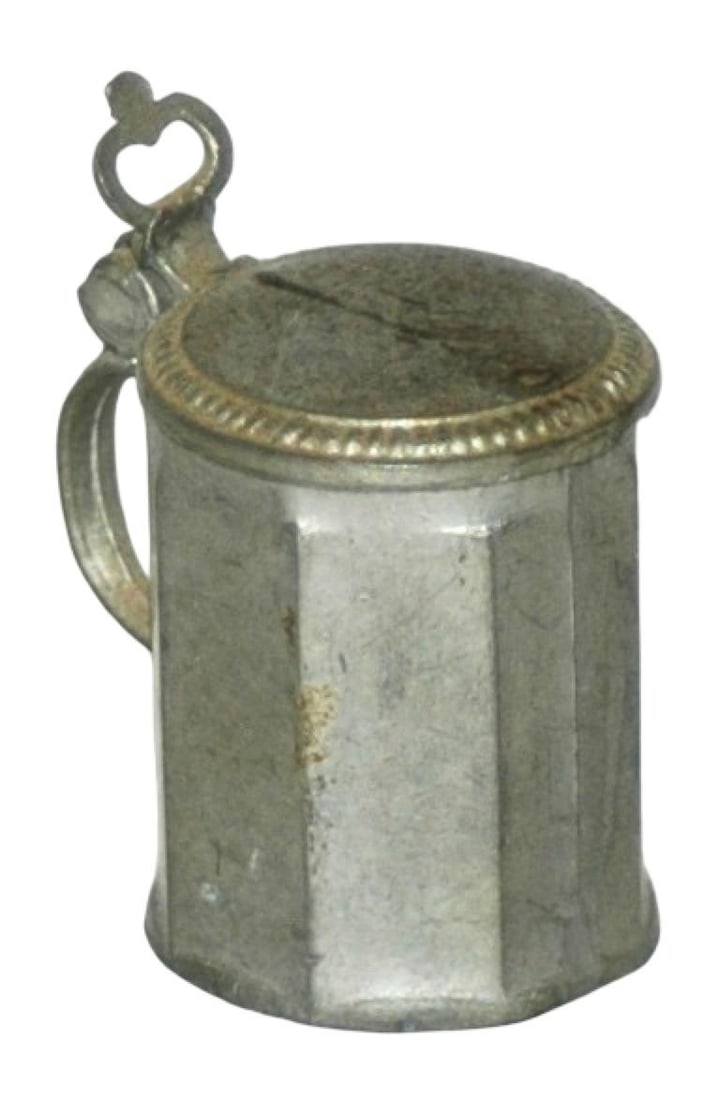 Pewter Eight Sided 1-1/2" Mini Stein: Pewter 1 1/2" Mini Stein. Eight sided. Mint.