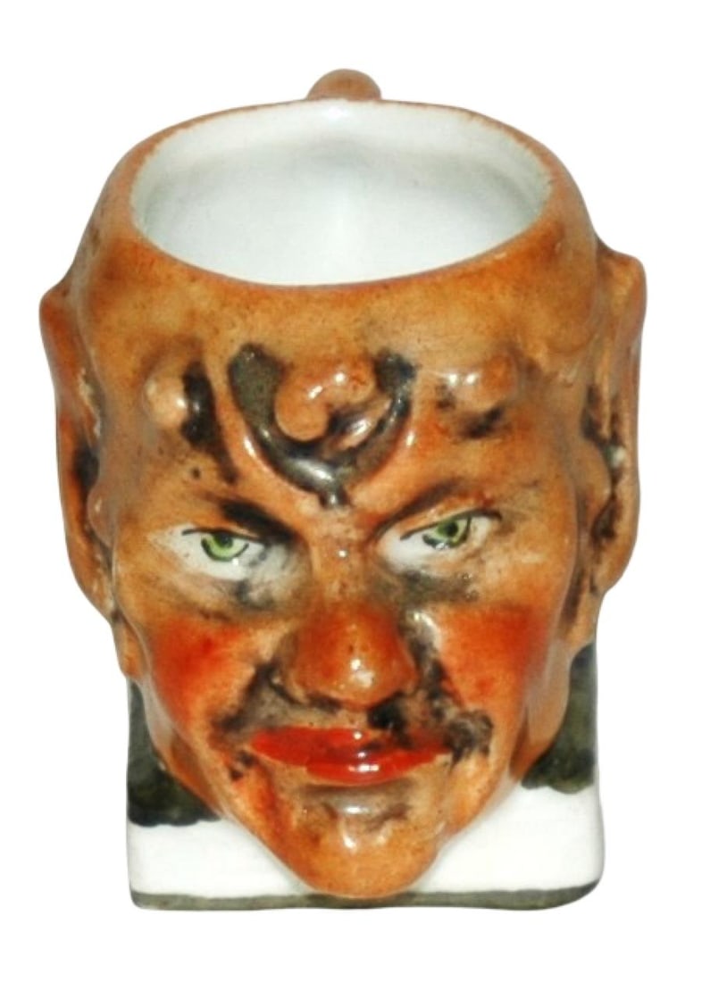 Satan Devil Bohn Porcelain Character Mini Mug: Character 1 ½" Mug Bohne Porcelain. Satan. Mint.