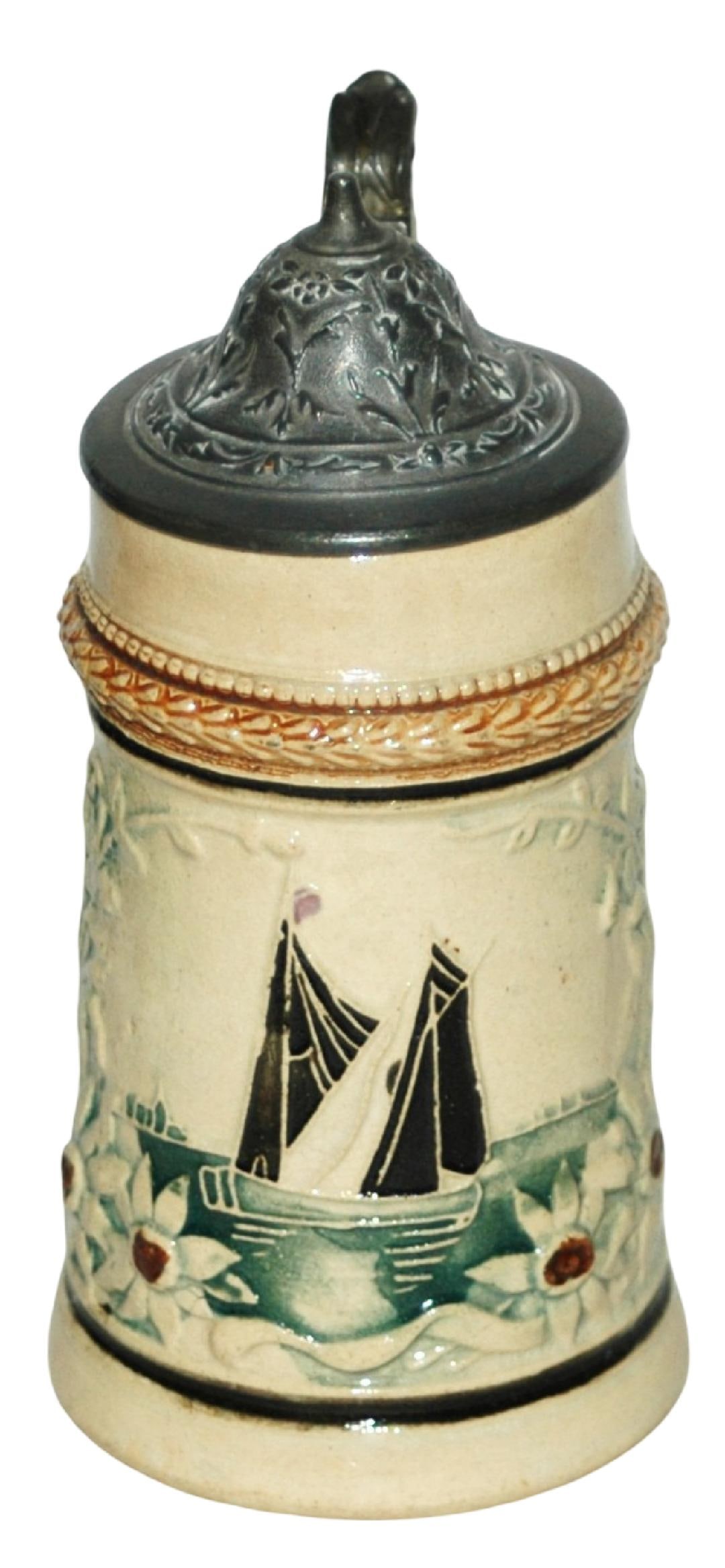 Sailboats & Floral 1/8L Stein (1 of 3)