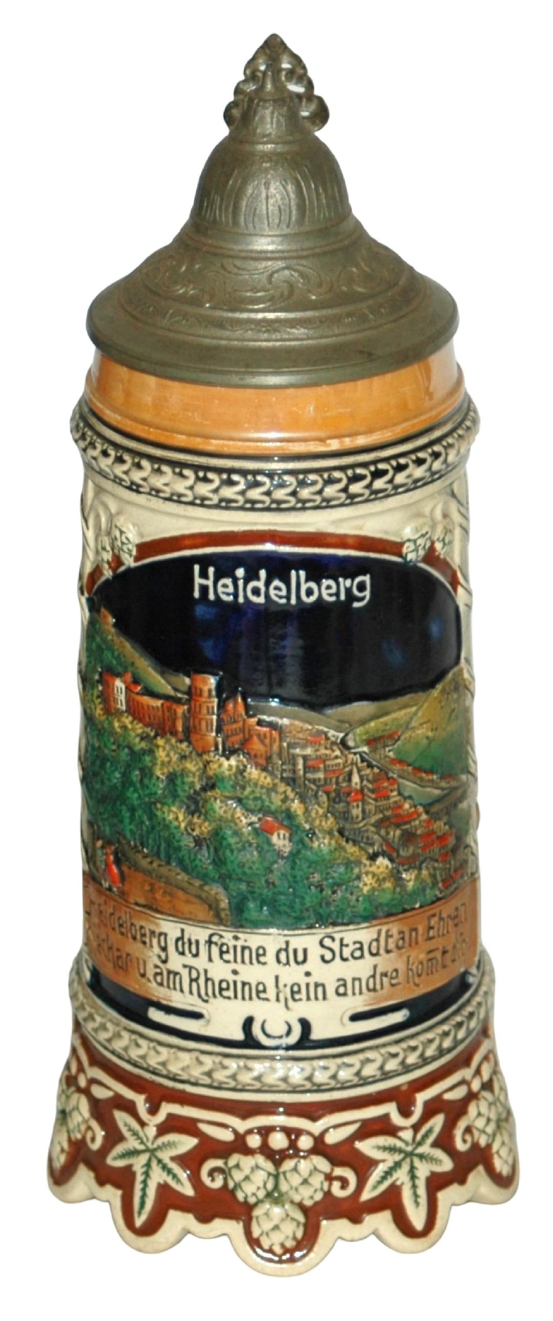 Heidelberg Castle Stein w Working Music Box Base (1 of 5)