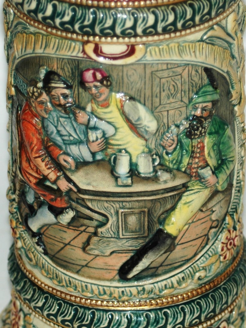 Diesinger Men at Tavern Table Stein - 2