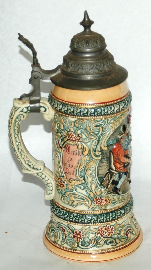 Diesinger Men at Tavern Table Stein - 3