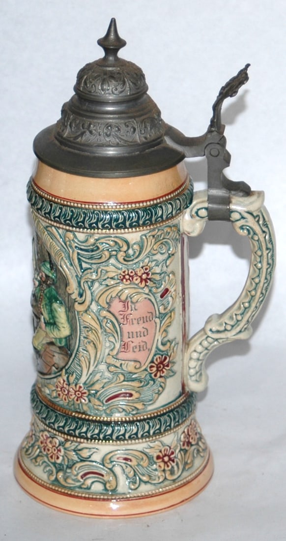 Diesinger Men at Tavern Table Stein - 4