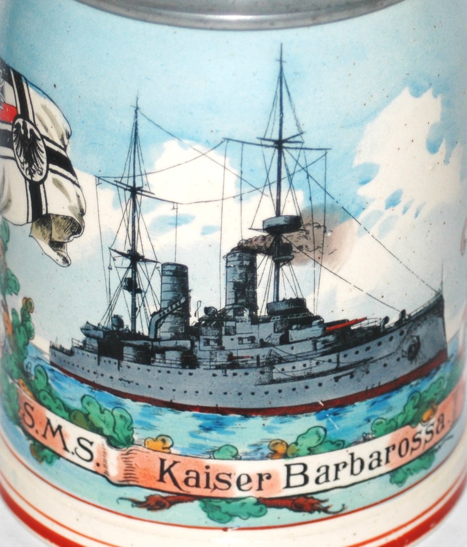 SMS Kaiser Barbarossa Battleship Stein - 2
