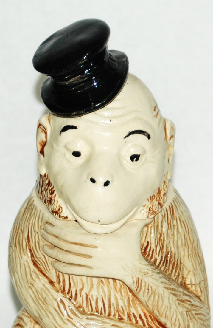 Monkey w Top Hat Hanke Character Stein - 2