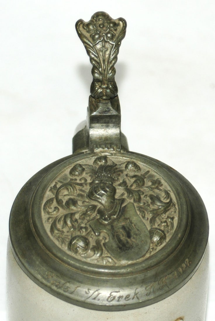 Dueling Fraternal Student Shield Stoneware Stein - 4