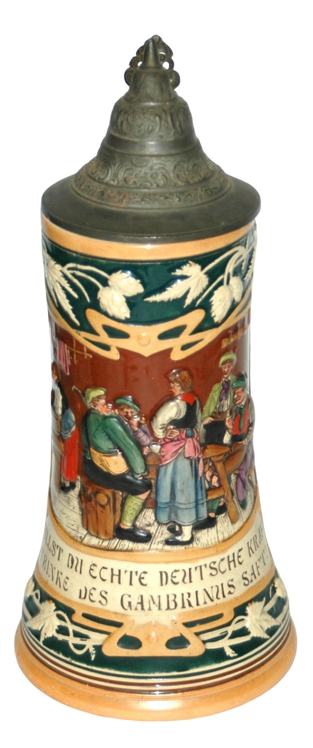 Tavern Scene Hanke Relief Stein (1 of 4)