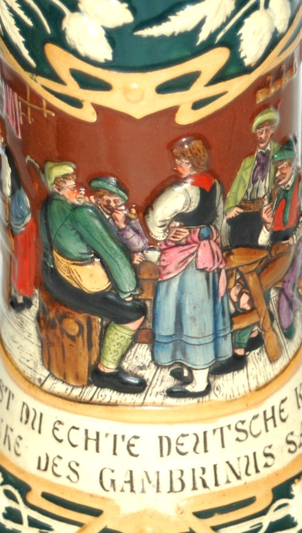 Tavern Scene Hanke Relief Stein - 2