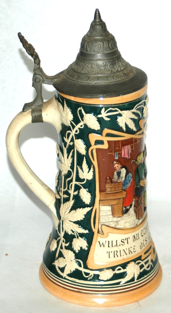 Tavern Scene Hanke Relief Stein - 3