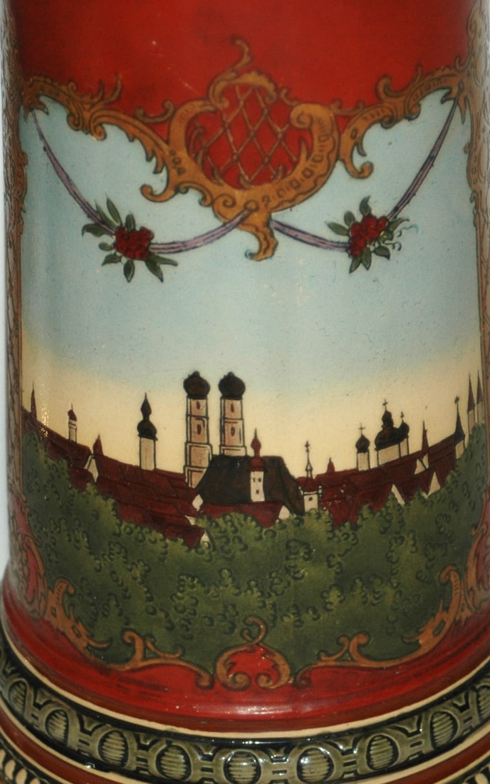 HR Munich Skyline Etched Stein - 2