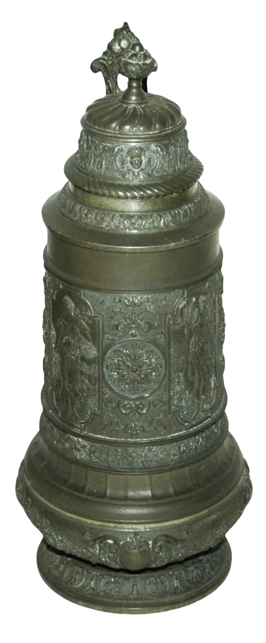 1L Four Seasons & Florals Pewter Relief Stein (1 of 4)