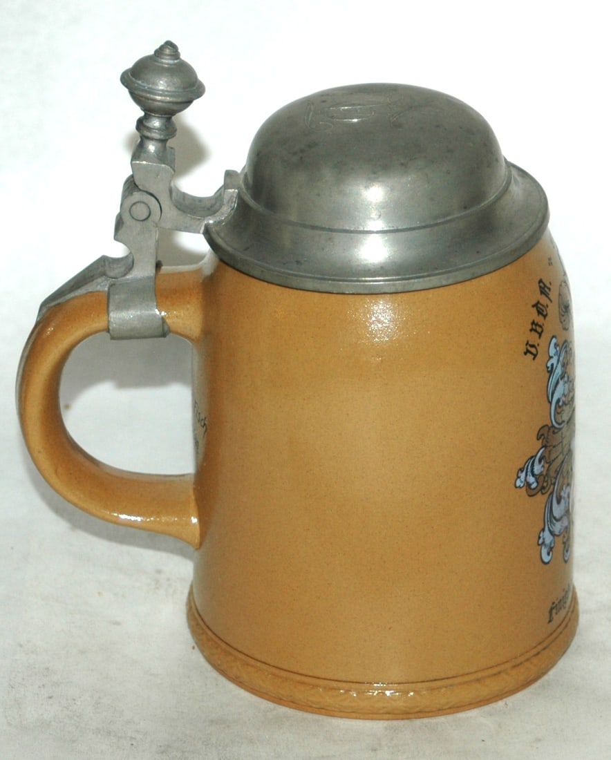 Mettlach Dueling Fraternal Shield DBOA Stein - 3