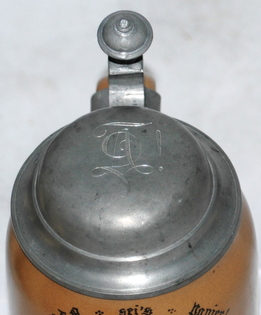 Mettlach Dueling Fraternal Shield DBOA Stein - 4