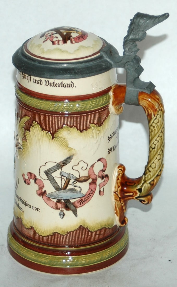Uncommon Mettlach Carpenter Mason Occupational - 2