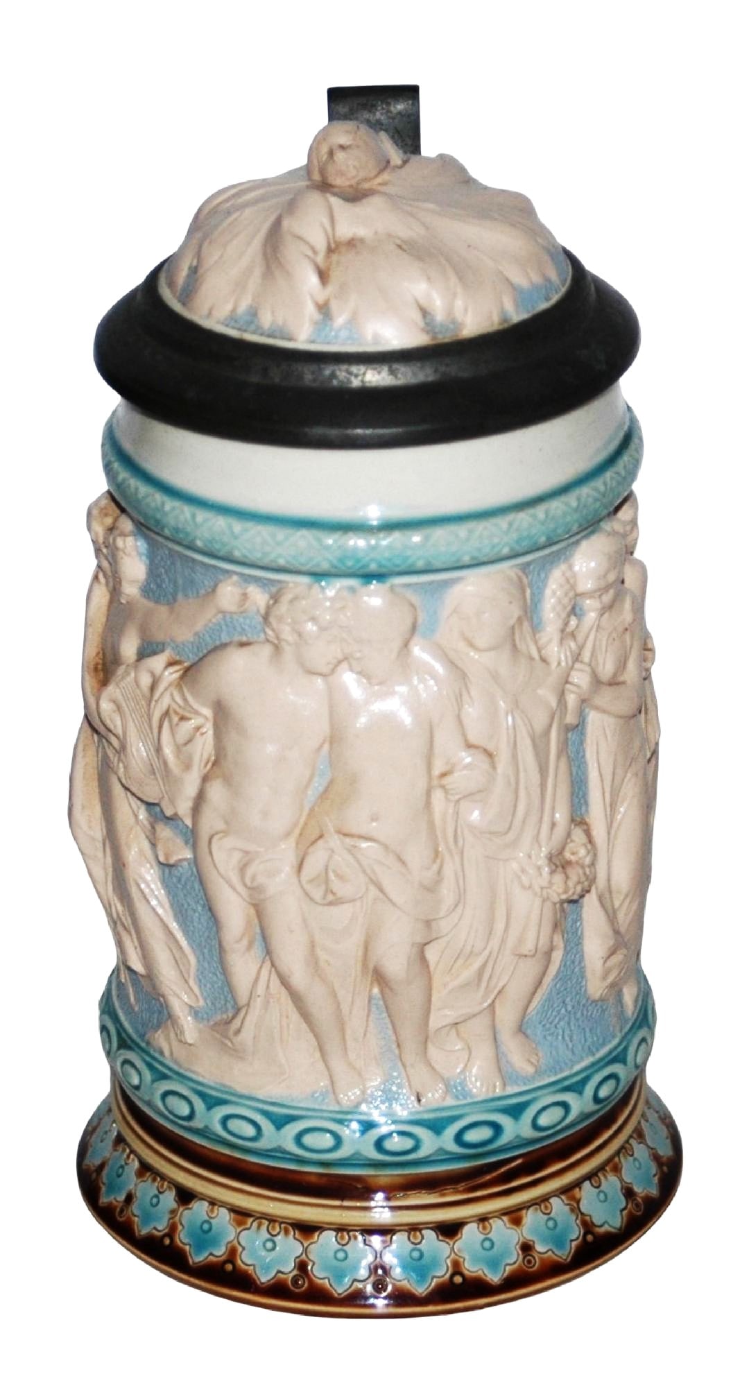 Mettlach Capo-di-Monte Style Partying Folk Stein (1 of 5)