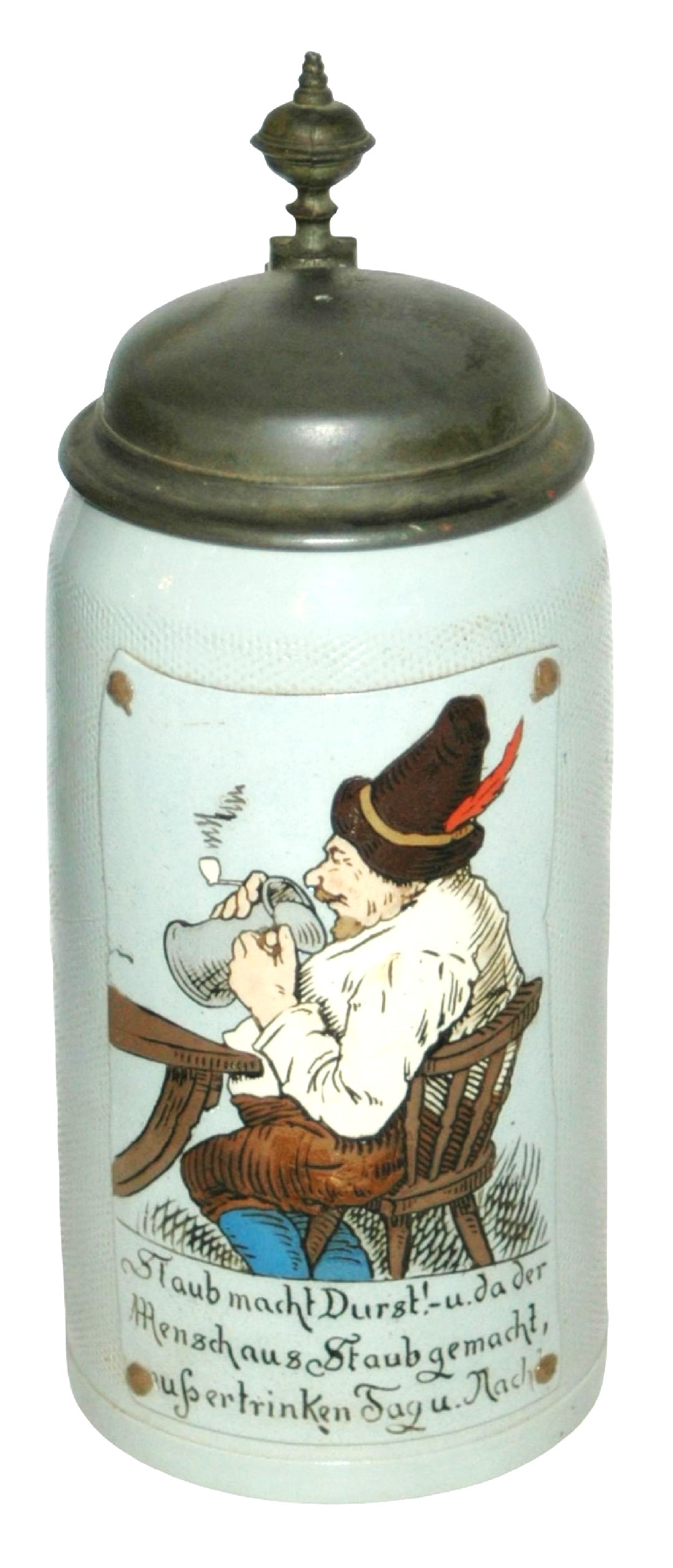 1L Mettlach Drinking Man at a Table (1 of 5)