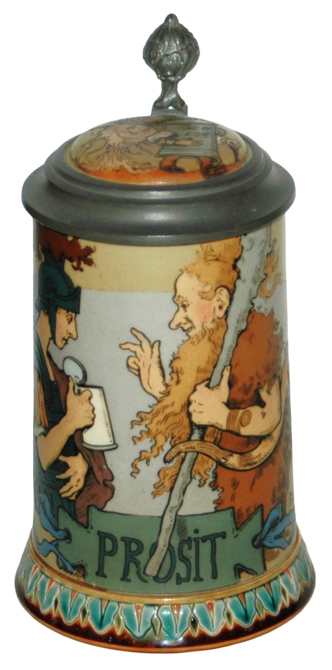 Mettlach 3/10L Schlitt Barbarian & Roman Stein (1 of 5)