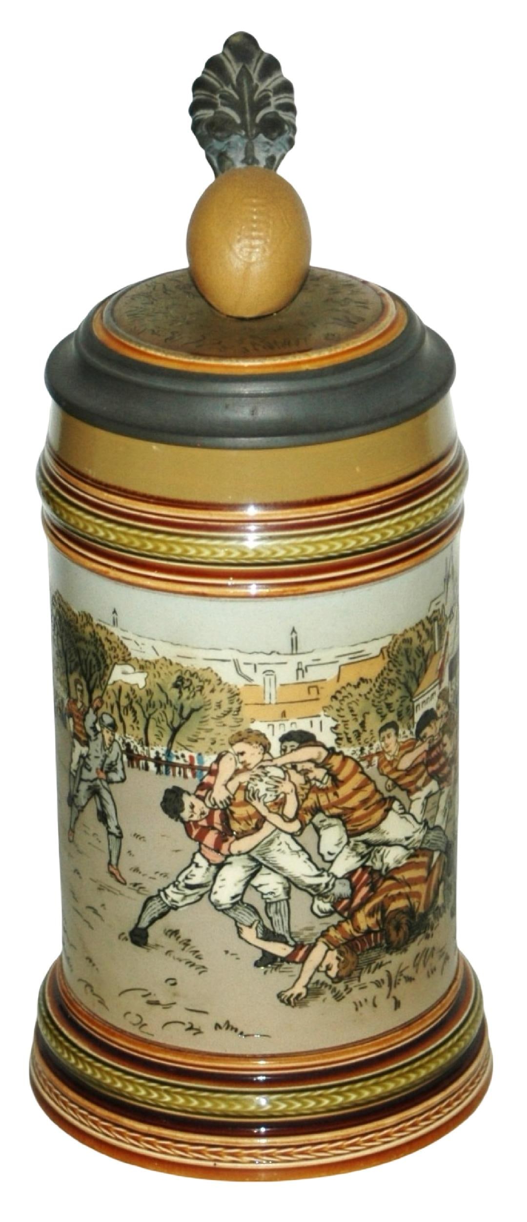 Mettlach Scene of 1st College Football Game Stein (1 of 5)