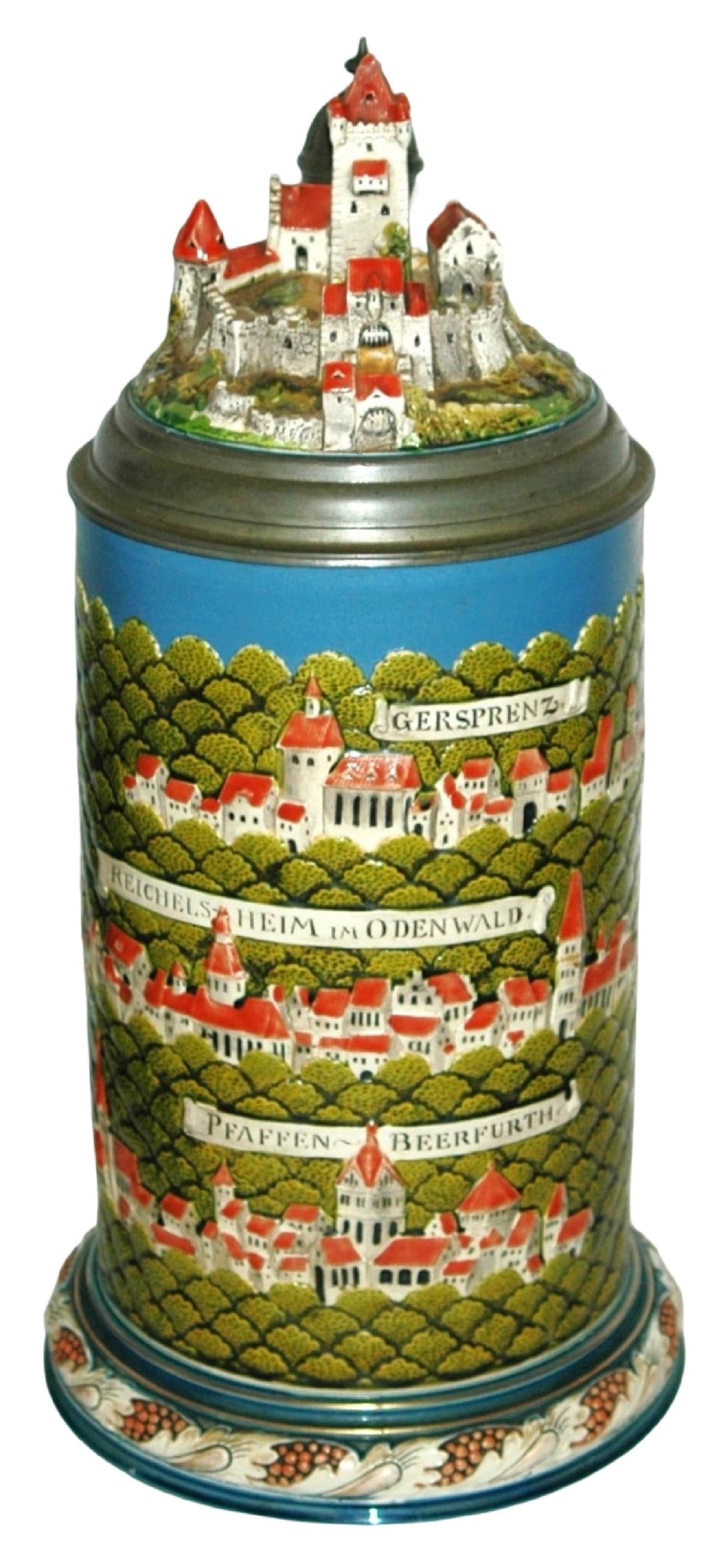 4L Mettlach Rodentein Building Scenes Castle Lid (1 of 5)
