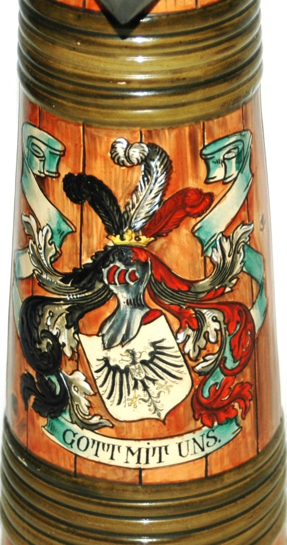 Imitation Wood Design w Eagle Shield Stein - 2