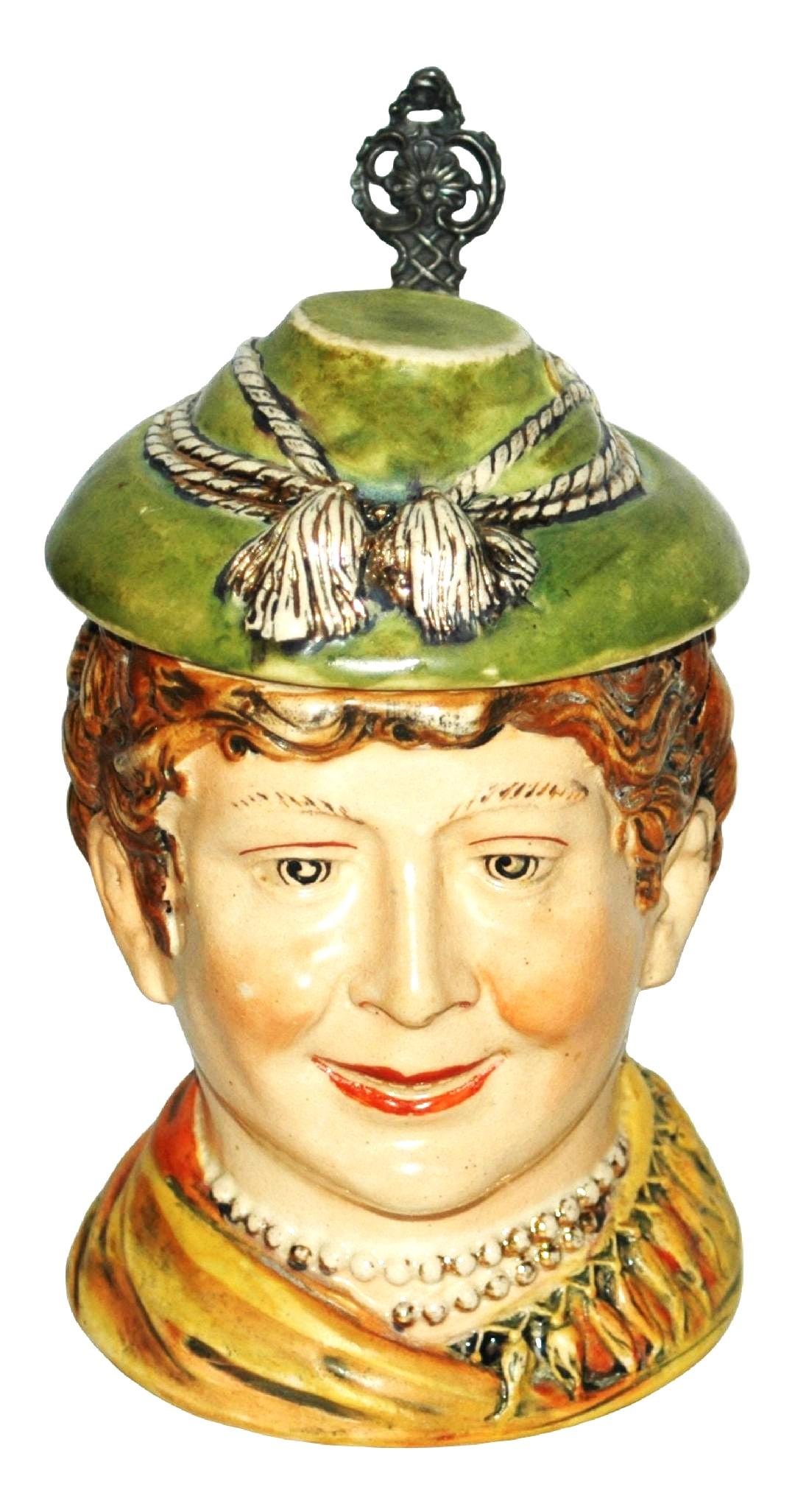 Bavarian Woman J W Remy Character Stein: Character Stein 1/2L Pottery JW Remy #753. Bavarian woman.