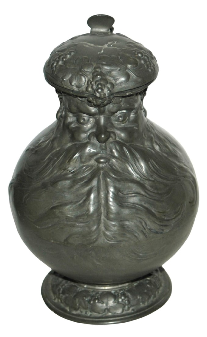 1L Bearded Man Pewter Character Stein (1 of 4)