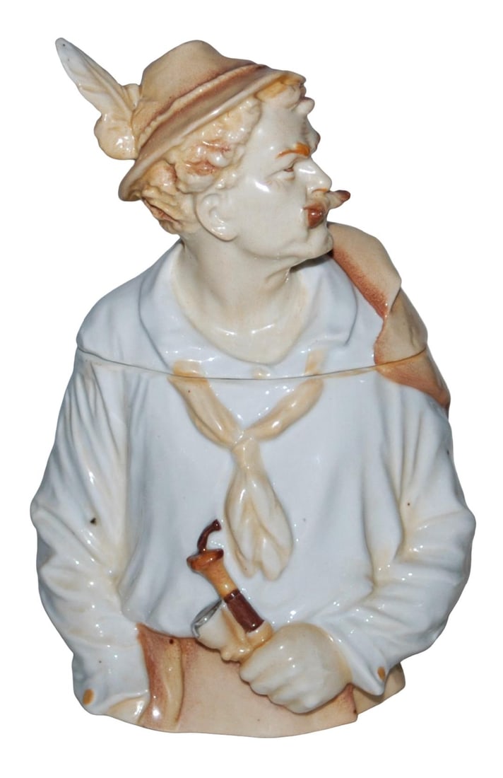 Schierholz Alpine Man w Hat & Pipe Character Stein (1 of 4)