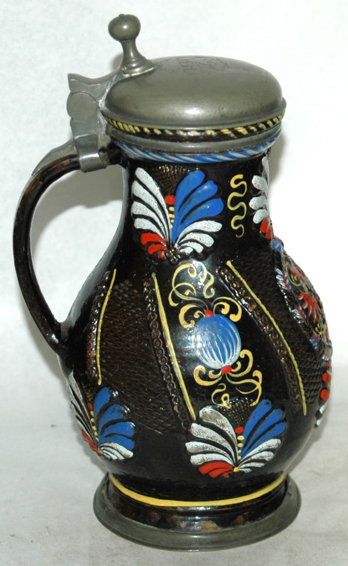 1L Dippoldiswalde 1697 Double Headed Eagle Stein - 3