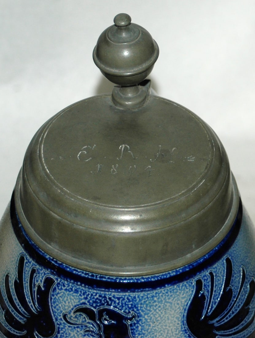 1-1/4L Westerwald Eagle Design Stein 1804 Lid - 5