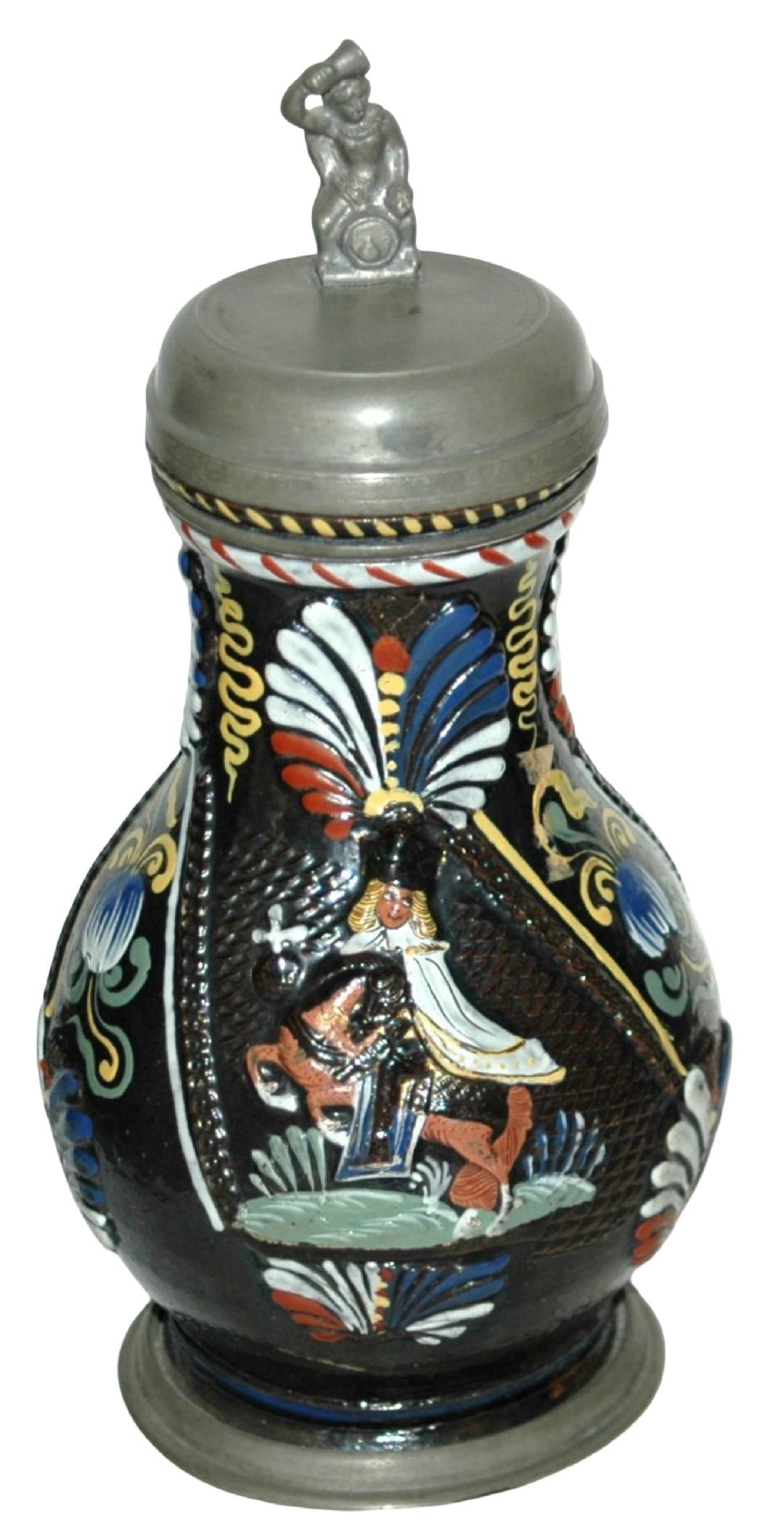 1L Dippoldiswalde Bishop on Horse Stein c 1690 (1 of 5)