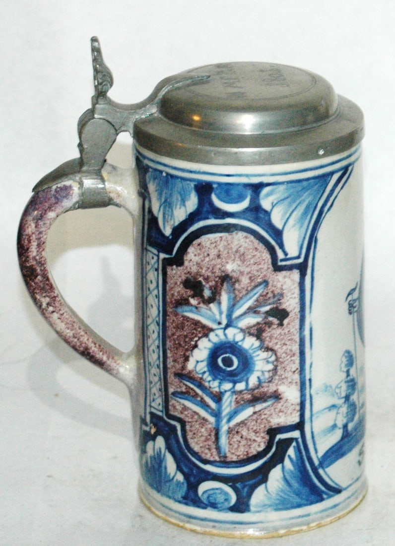 Potsdam Faience St Gallus Stein Lid Dated 1801 - 3