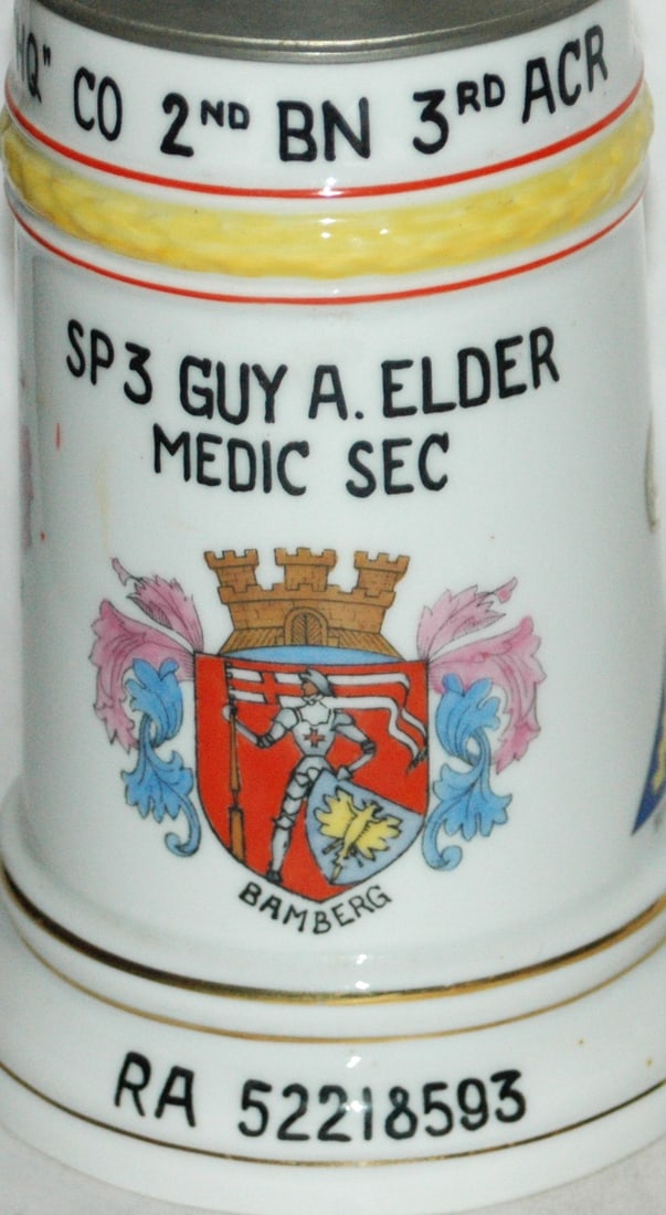 US Cold War Regimental Stein Medic Sec Bamberg - 2