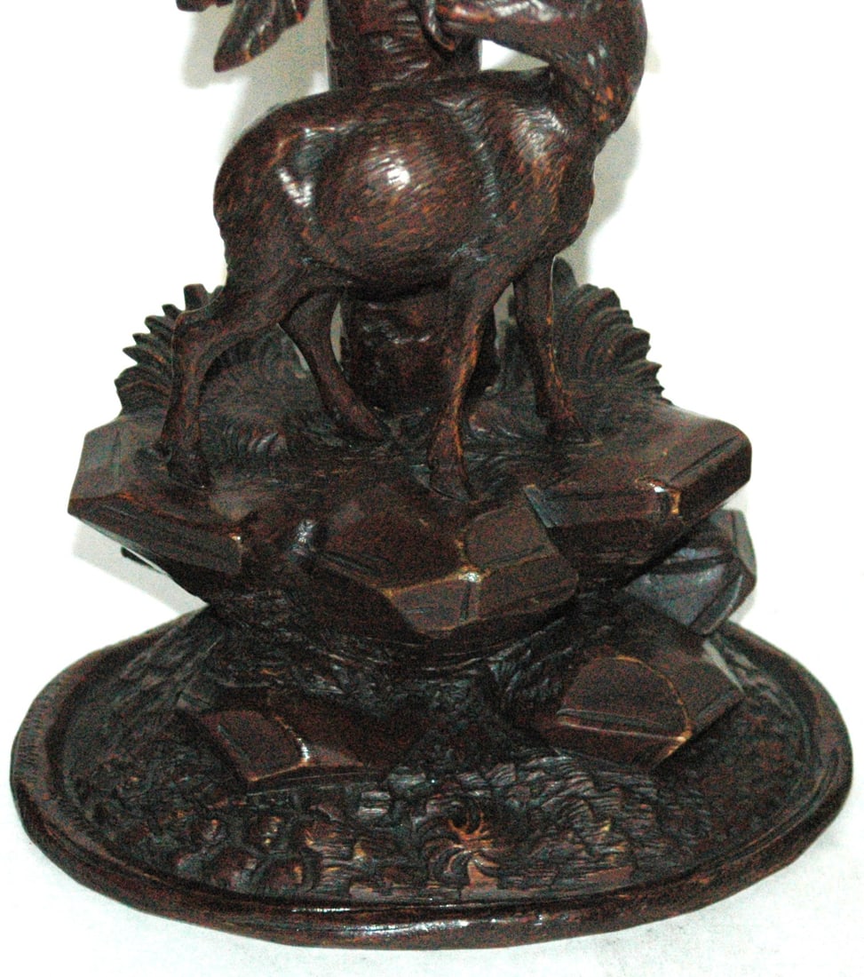 PAIR Black Forest Candlesticks Trees & Stags Rock - 3