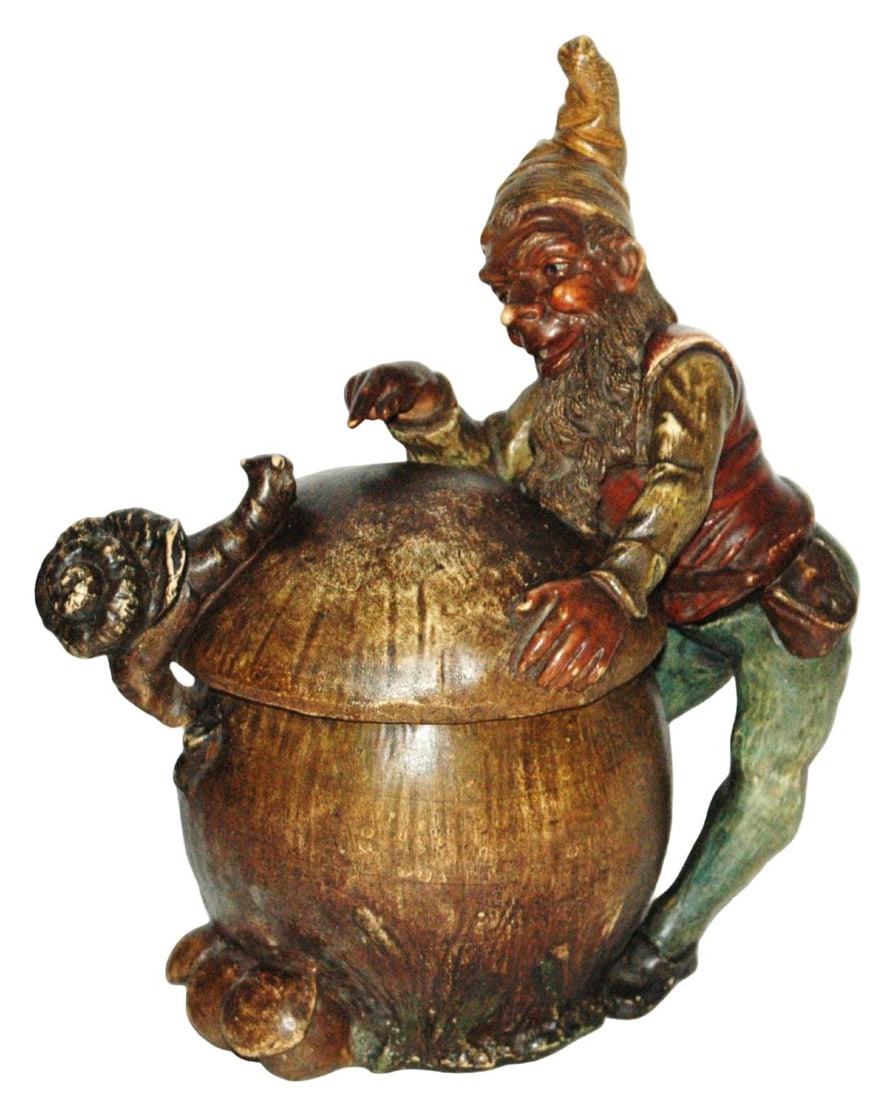 BB Terracotta Tobacco Jar Dwarf Mushroom Snail (1 of 5)