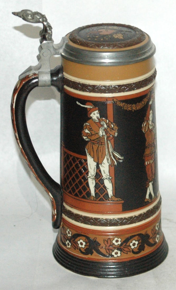 1L Mettlach Wrap Around Wedding Procession Stein - 3