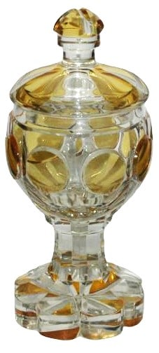 Cut & Faceted Bohemian Glass Pokal c1860 (1 of 3)