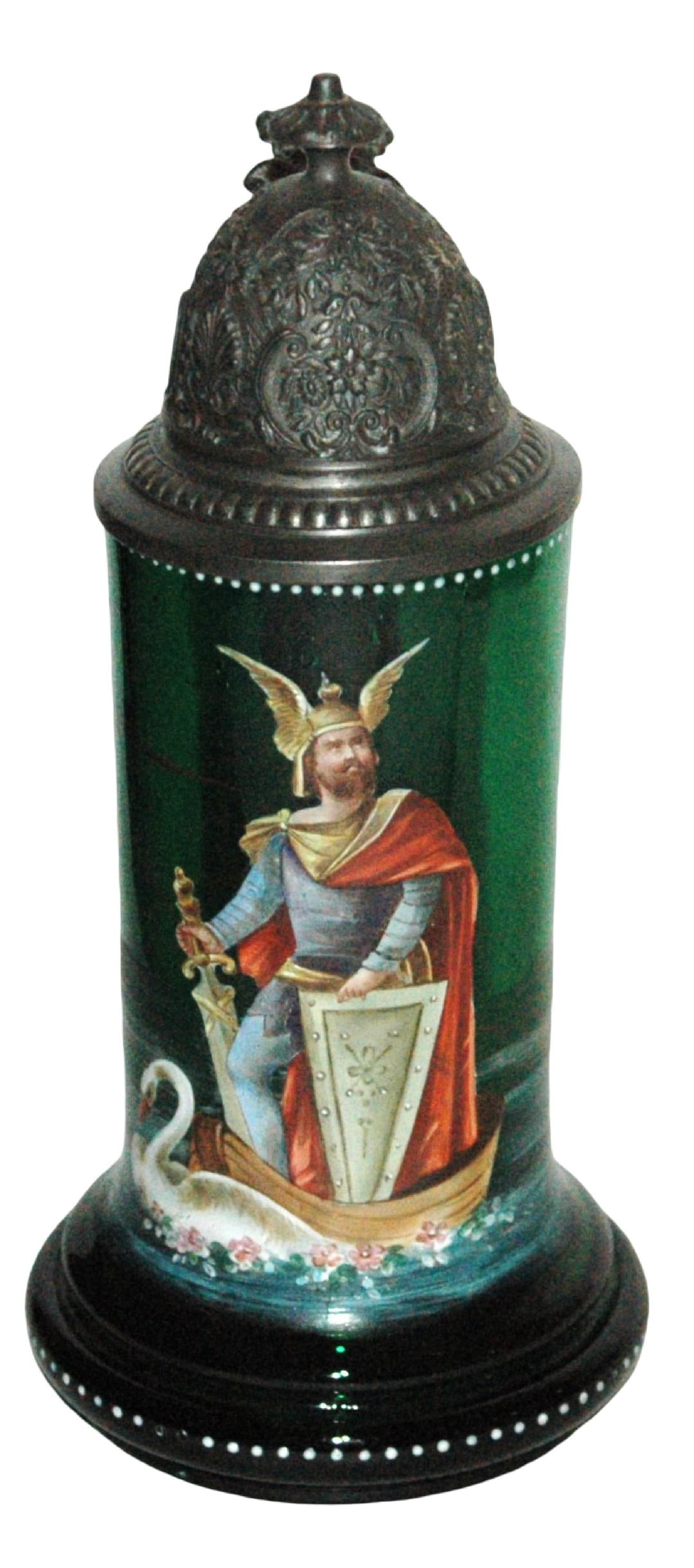 Lohengrins Arrival w Swan & Boat Glass Stein (1 of 3)