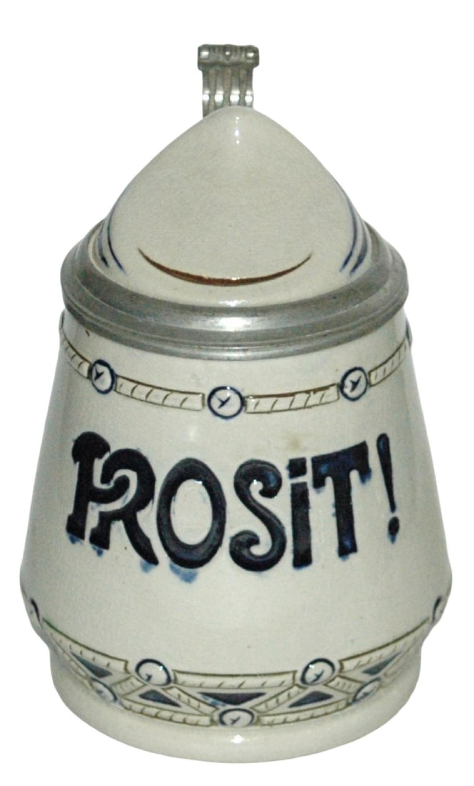 Art Nouveau Style Prosit Unusual Shaped Stein (1 of 4)