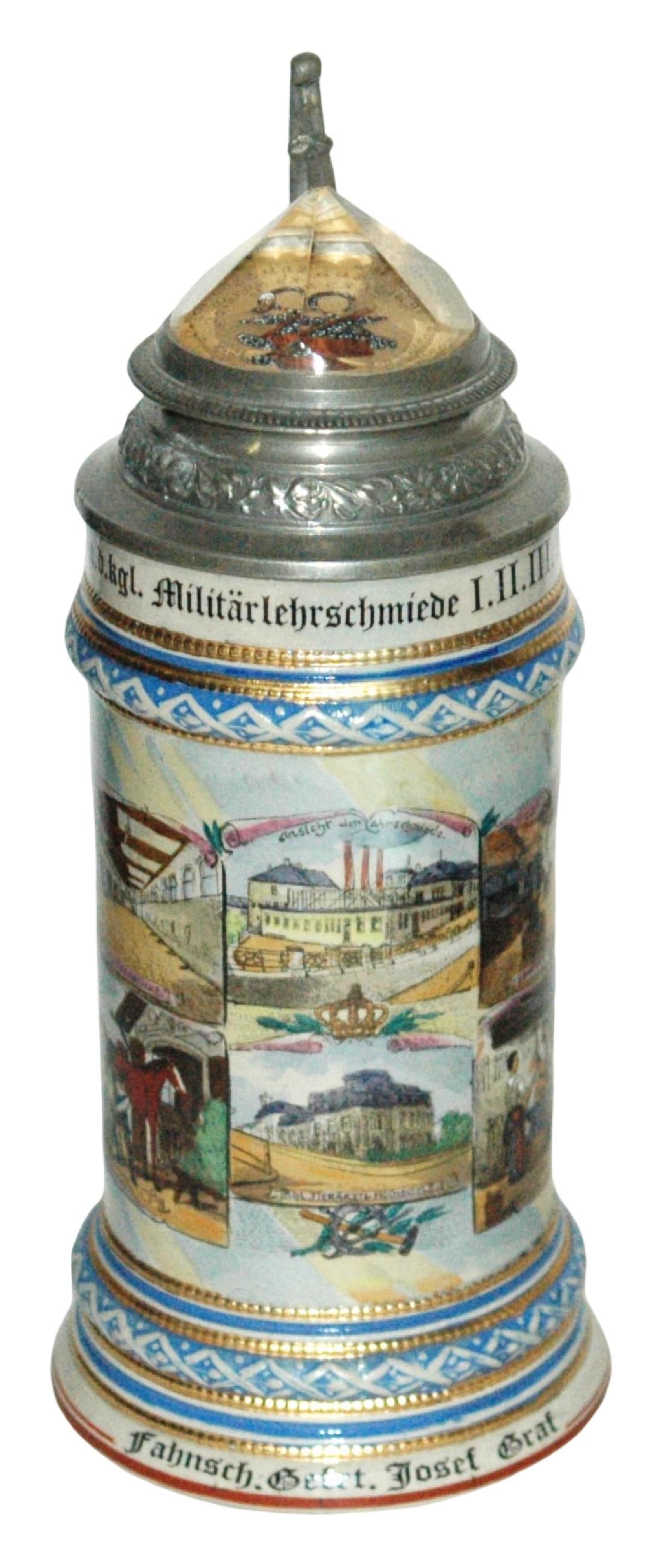 Regimental Armeekorps Blacksmith Prism Lid Stein (1 of 5)