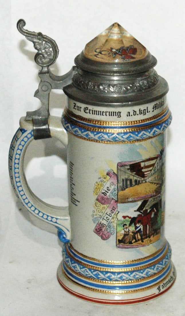 Regimental Armeekorps Blacksmith Prism Lid Stein - 3