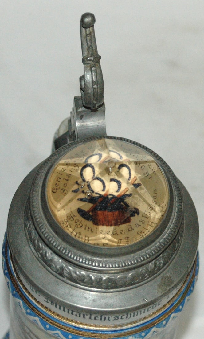 Regimental Armeekorps Blacksmith Prism Lid Stein - 5