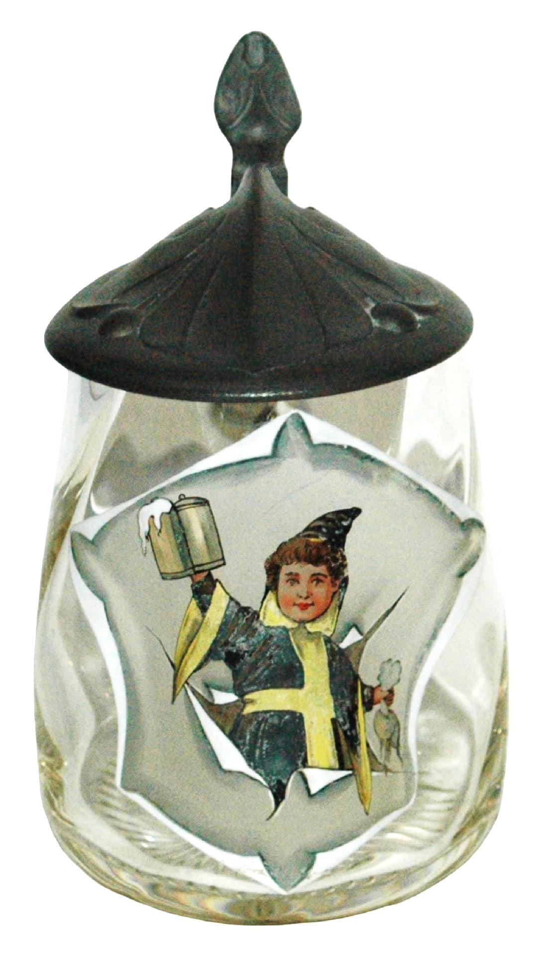 Munich Child Stein w Unusual Body w Art Nouveu Lid (1 of 4)